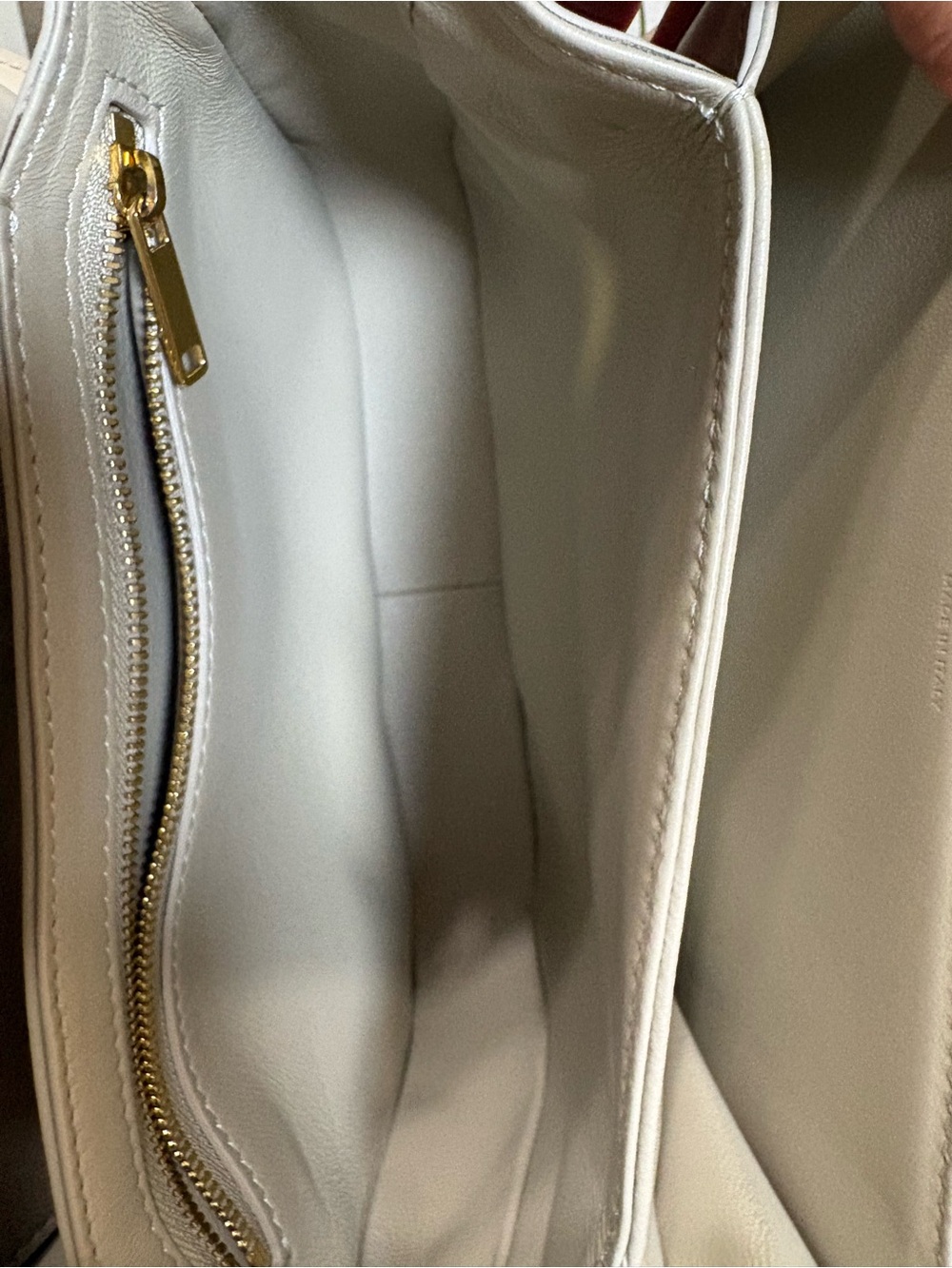 Celine Triomphe Shoulder Bag in Light Cream with Gold Hardware - Picture 10 of 13